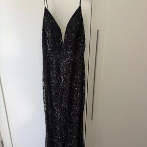 Black sequin gown
